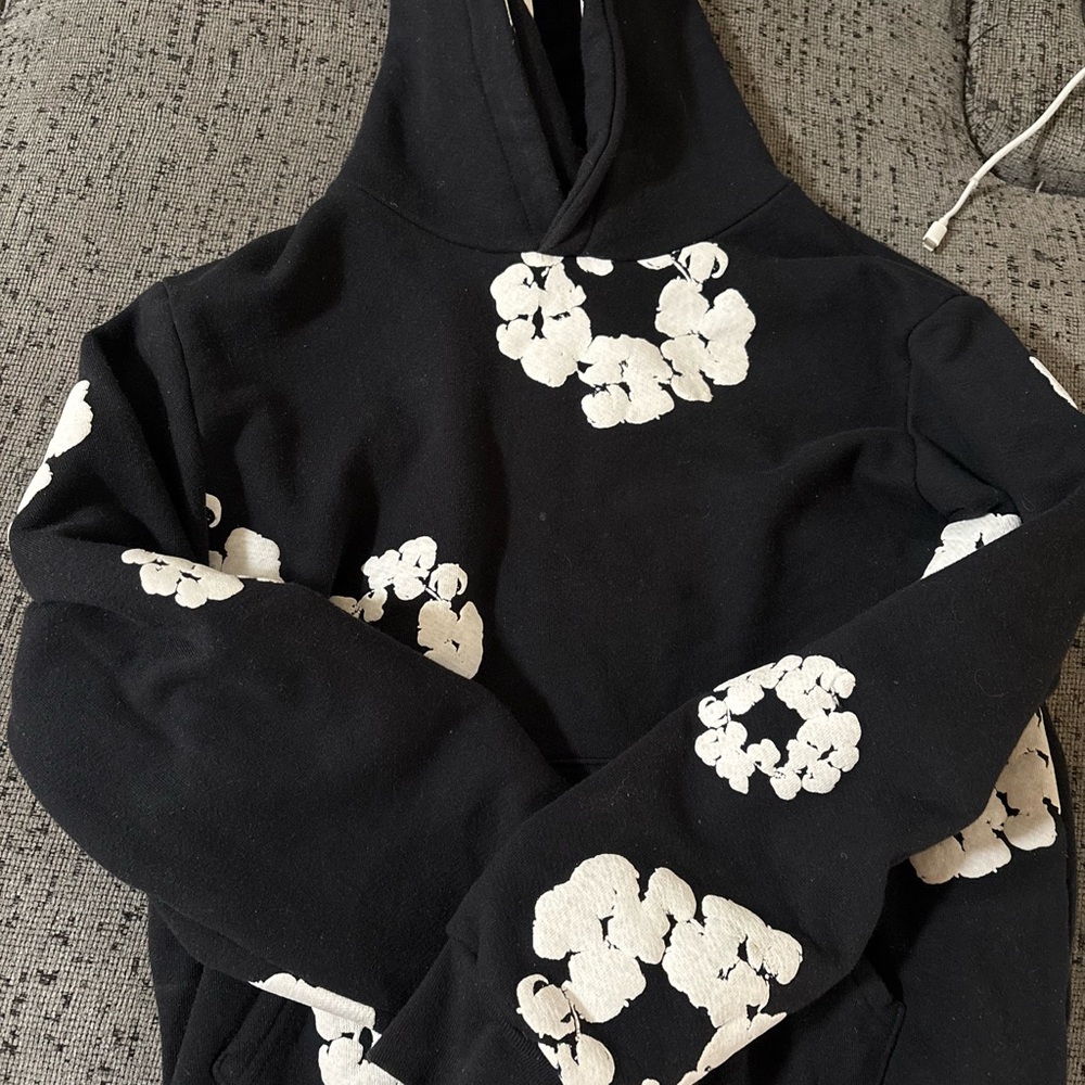 Floral Black and White Women's Hoodie